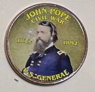 John Pope U.S. General Civil War Colorized Clad Kennedy Half Dollar