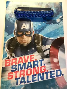 CAPTAIN AMERICAN Birthday Card with Keepsake Wearable Band Superpowers Hallmark - Picture 1 of 5