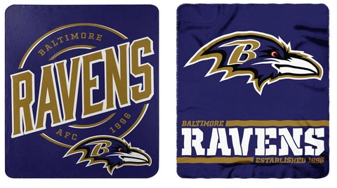 Baltimore Ravens Blanket - Bed Throw - Fleece Blanket - PICK YOUR STYLE (NFL) Cover