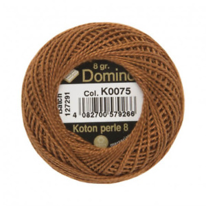 Domino Cotton Perle, 100% Mercerized Cotton 0.3 Oz 8 gr,Size:8 Embroidery Thread