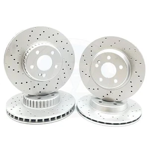 FÜR MERCEDES C-KLASSE C200d AMG SPORT BREMSSCHEIBEN VORNE HINTEN VERKLEBT 318mm 300mm - Bild 1 von 12