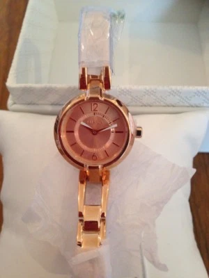 FURLA Pink Face LINDA Rose Gold Bracelet Bangle Strap WATCH R4253106501 New - Image 1 of 4