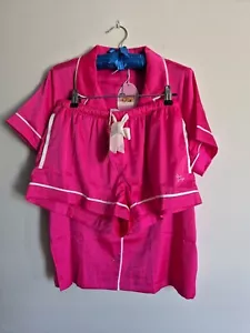 Peter Alexander Hot Pink Satin PJ Shortie Set Size L - Brand new with tags - Picture 1 of 8