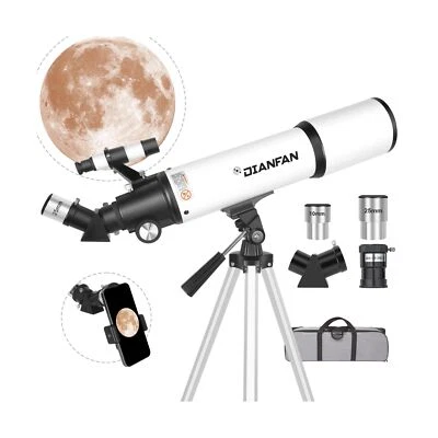 Dianfan Telescope,80mm Aperture 600mm Telescopes for Adults Astronomy,Fully M... - Image 1 of 4