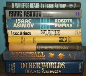 ISAAC ASIMOV SCIENCE FICTION HARDBACK LOT OF USED NOVELS OTHER WORLDS NIGHTFALL - Picture 1 of 10