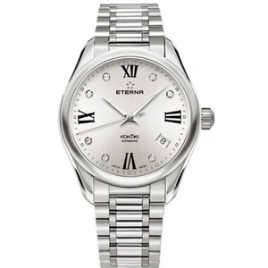 Eterna KonTiki Lady Automatic 36mm Silver Dial Diamond Markers Stainless Steel - Picture 1 of 3