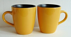 Corelle Hearthstone Set of 2 Tumeric Yellow Gold  Coffee Mugs 12 oz New - Picture 1 of 3