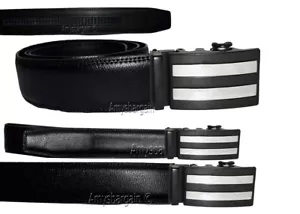 Cinturón de trinquete de cuero genuino para hombre informal ajustable hebilla automática 50”* - Imagen 1 de 24