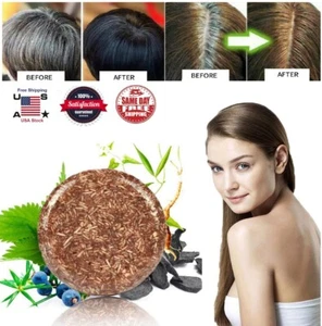 Hair Darkening Bar Shampoo Organic Polygonum Essence Hair Darkening Shampoo Bar - Picture 1 of 12