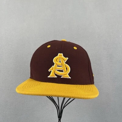 Arizona State Sun Devils Hat Cap Adult One Size Snapback Red Yellow Brim Logo  - Image 1 of 4