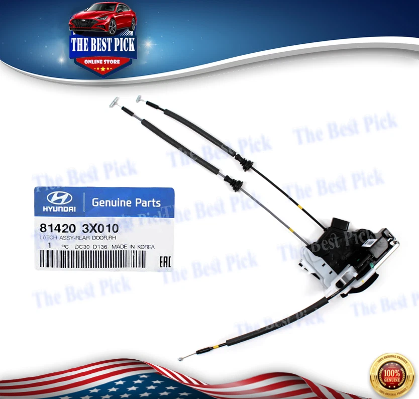 ⭐ GENUINO ⭐ Actuador de cerradura de puerta trasero derecho para 11-16 Elantra Sedán 814203X010 Foto 1 de 1