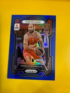 BRS27681 2023-24 Turkish Airlines EuroLeague Prizm Blue  Vassilis Spanoulis /199 - Picture 1 of 2