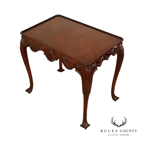 Kindel Irish Georgian Society Carved Mahogany Tea Table Cover