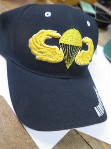 USA BLACK AIRBORNE HAT  BALL CAP HAT CHOICE CAP USA BRAND Adjustable - Picture 1 of 10