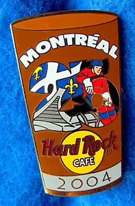 MONTREAL CANADA PINT GLASS SERIES #25 ICE HOCKEY FLAG STADIUM Hard Rock Cafe PIN - Picture 1 of 1