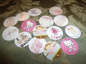 Pre Cut One Inch I LOVE BALLET FREE SHIP - Picture 1 of 1
