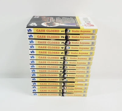 Lot of 15 Case Closed English Manga Volumes 1-15 Gosho Aoyama Paperback - Image 1 of 3