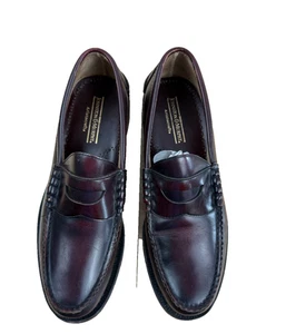 Mocasín Johnston & Murphy Aristocraft de cuero borgoña sin cordones talla 9,5 - Imagen 1 de 8
