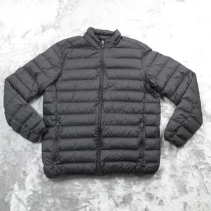Eddie Bauer Jacket Mens Medium Black 650 Down Puffer Packable Lightweight Winter - Picture 1 of 15