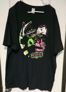Vintage Beetlejuice House 1988 Herren T-Shirt XL schwarz neon sand Wurm Grafik Halloween - Bild 1 von 6