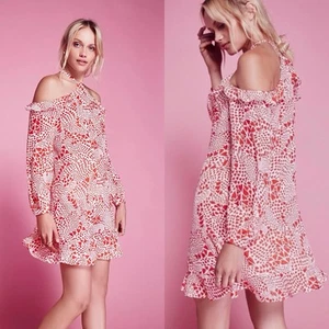 Rixo London X Free people Arrabella Cold Shoulder Ruffle Dress Boho Festival M - Picture 1 of 12