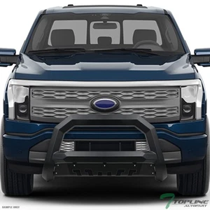 TLAPS For 2022-2024 F150 Lightning AVT Angular Bull Bar Grille Guard Matte Black - Picture 1 of 9