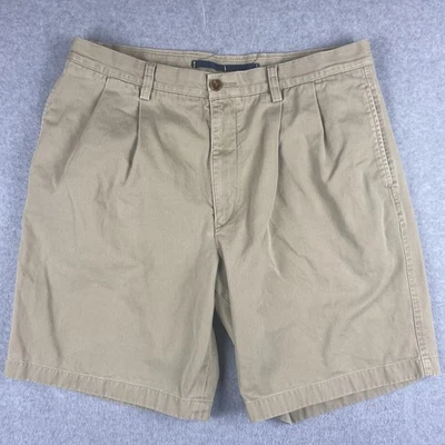 Pantalones Cortos Nautica Para Hombre W36 Beige Acanajero Plisado Calce Relajado Chino Primavera Verano Foto 1 de 4
