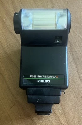 Pistola flash Phillips P-526-Thyristor C-X potencia variable con adaptador PDA112 Foto 1 de 2