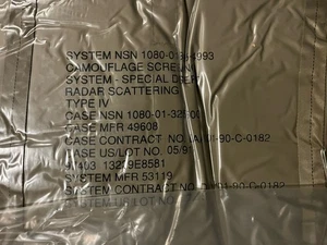 US Military Desert Camouflage Screening System Radar Scattering Type IV - Picture 1 of 5