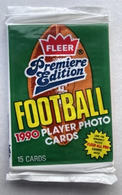 1-Pack 1990 Fleer Football Premiere Edition Pack - Image 1 of 2