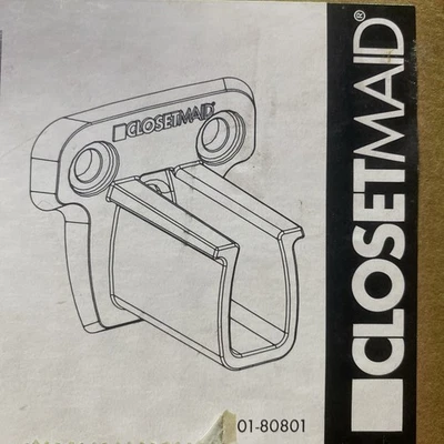 Soporte de pared lateral CLOSETMAID 1741 para estanterías SUPERSLIDE de 1" de profundidad 12/PACK Foto 1 de 4