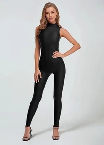 Speerise Womens Sleeveless Turtleneck Bodycon UnitardSize - Large NWT - Picture 1 of 5