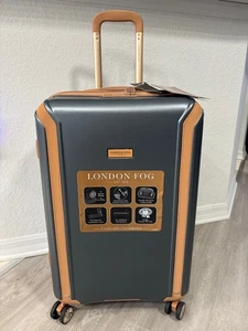 London Fog Regent Medium Check-in Expandable Spinner Color: Teal - Picture 1 of 6