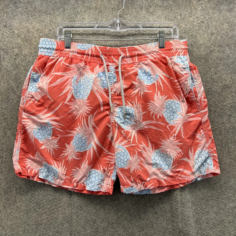 Bañador Vilebrequin Para Hombre XL Coral Naranja Estampado Piña Pantalones Cortos de Natación Foto 1 de 4