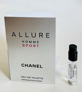 CHANEL Men ALLURE Homme Sport EDT Travel Vial PERFUME 1.5 ML/0.05FLOz NEW - Picture 1 of 3