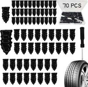 70PCS Heavy Duty Tire Plugs - Flat Repair Kit with Vacuum Tool,... - Picture 1 of 7