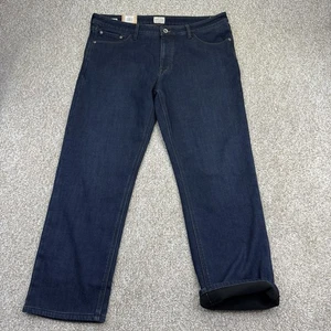NEW Weatherproof Fleece Lined Jeans Mens Size 40x30 Blue Stretch Denim - Picture 1 of 13