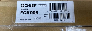 Chief FCK008 Mounting Extension for Flat Panel Display (Black) | LOT OF 4 - Picture 1 of 2