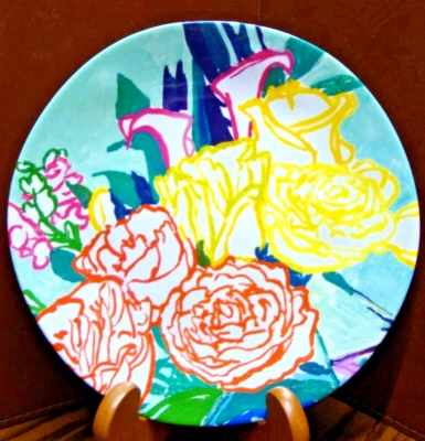 Plato de cena de melamina Anthropologie ~ Bridgette Thornton ~ Un plato ~ Libre de BPA F22 Foto 1 de 2