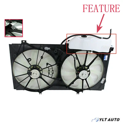 For 2012-2017 Toyota Camry Sedan Dual Condenser Radiator Cooling Fan W/ kettle - Image 1 of 4