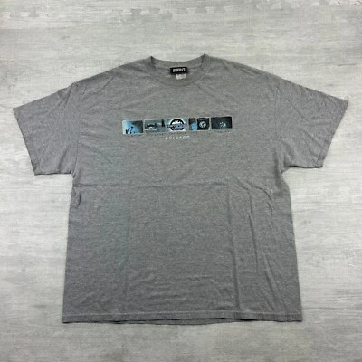 Camisa Vintage Años 90 ESPN Zone Talla XXL Gris Chicago Deportes Baloncesto Foto 1 de 4