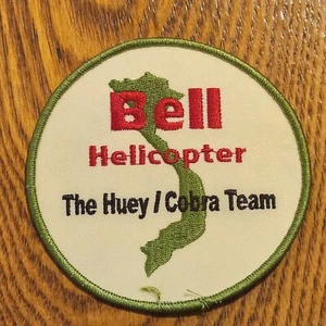 Vintage Bell Helicopter Huey/Cobra Team Embroidered Patch Vietnam Map - Picture 1 of 3