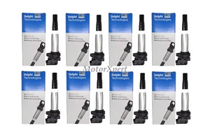 8 pcs 12138616153 OEM Delphi Ignition Coils Metal for BMW 550i 650i 750i M5 M6 - Picture 1 of 7