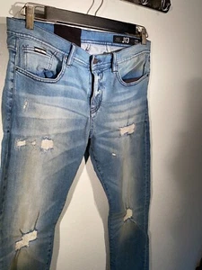 Neu mit Etikett Armani Exchange J 13 Denim Jeans schmale Taille 33 Länge 32 - 120 $ - Bild 1 von 12
