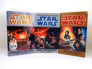 "Star Wars" "The Jedi Academy Trilogy" 3 PBs Fantasy YA A First Printings 1994 - Foto 1 di 8