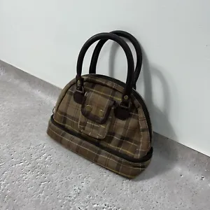 Vintage Barbour Tartan Brown Checkered Bag - Picture 1 of 12