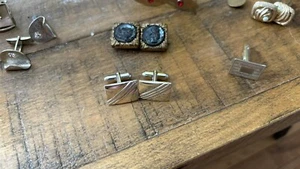Vintage Lot of  Assorted Cufflinks Swank, Dante, mid-century modern retro 60s - Picture 1 of 10