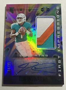 2020 Panini Illusions Football Tua Tagovailoa Three Color Patch Auto /25 - Bild 1 von 2