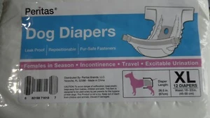 Peritas 12 Female XL Disposable Dog Diapers - Picture 1 of 2