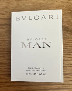 Lot Of 6 Bvlgari Man Eau de Toilette 1.5ml / 0.05 fl oz Carded Sample Spray - Picture 1 of 3